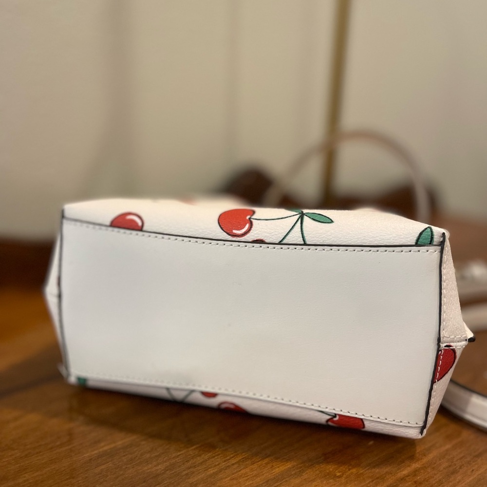 Coach White Cherry Print Crossbody Bag with Red Accents - Picture 10 of 16